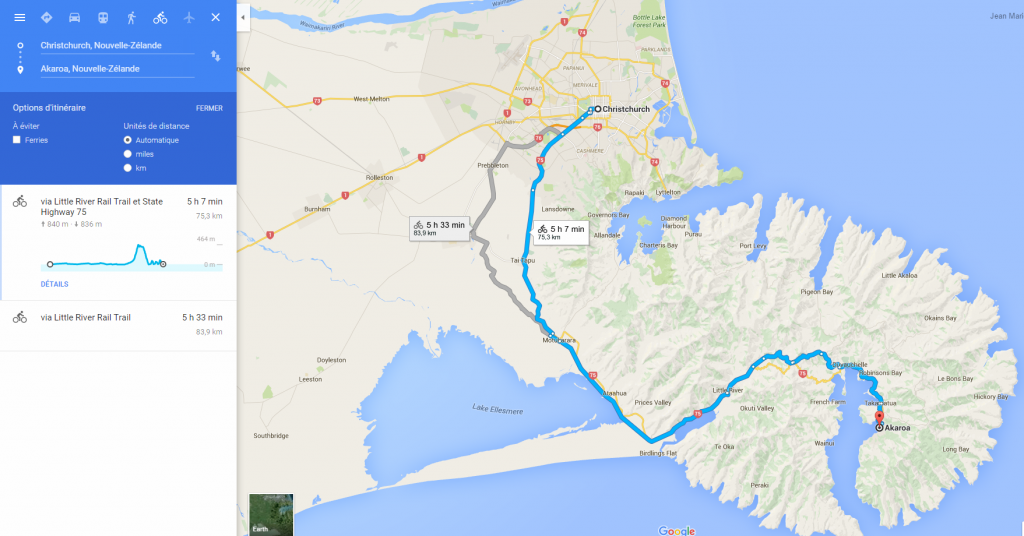 de Christchurch à Akatoa