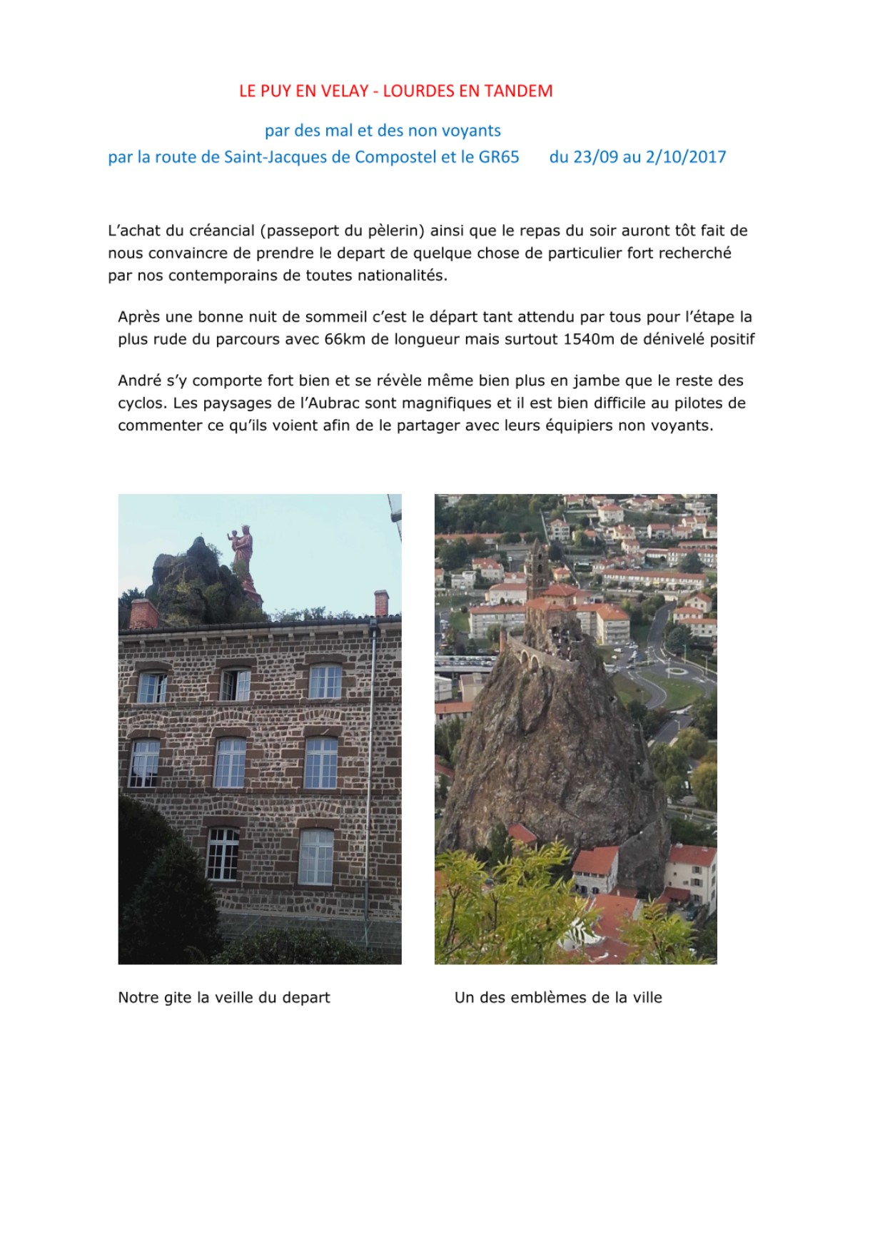 Le Puy en Velay Lourdes 1